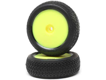 Losi kolo s pneu Taper Pin, přední, žlutý disk (2): Mini-B / LOS41015