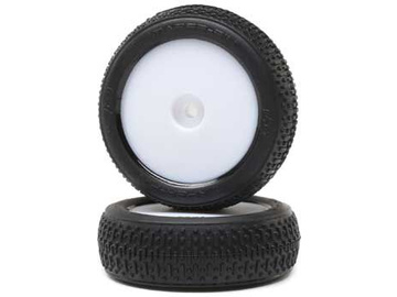 Losi kolo s pneu Taper Pin, přední, bílý disk (2): Mini-B / LOS41017