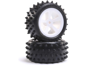 Losi kolo zadní s pneu 4 Row, bílé (2): Mini JRX2 Losi kolo zadní s pneu 4 Row, bílé (2): Mini JRX2 / LOS41024