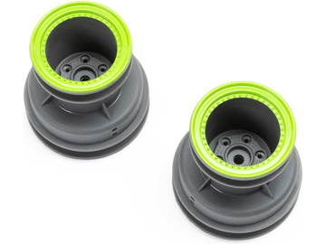 Losi disk kola MT světle šedý, beadlock zelený (2): Mini LMT Losi disk kola MT světle šedý, beadlock zelený (2): Mini LMT / LOS41044