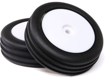 Losi kolo s pneu Wide Body Rib, přední, disk bílý (2): Mini-B / LOS41049