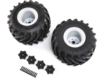 Losi Mounted Monster Truck Tires, L/R: LMT / LOS43034
