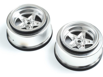 Losi Rear Wheel, Satin Chrome (2): 22S Drag Losi Rear Wheel, Satin Chrome (2): 22S Drag / LOS43048
