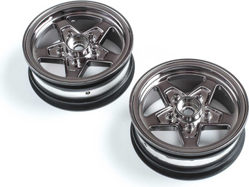 Losi disk kola přední, černý chrom (2): 22S Drag / LOS43049