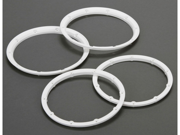 Losi Beadlock Ring Set, White (2): 5ive Mini / LOS45000