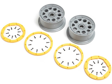 Losi disk stříbrný, žlutý beadlock (2): DBXL 2.0 Losi disk stříbrný, žlutý beadlock (2): DBXL 2.0 / LOS45036