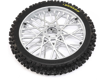 Losi kolo s pneu Dunlop MX53 přední, disk chrom: PM-MX / LOS46006