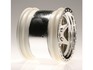 Losi Rear Wheels, Chrome: DT,S-T / LOSA7107