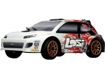 Losi Micro-Rally Car 1:24 4WD RTR bílý/červený / LOSB0241IT4
