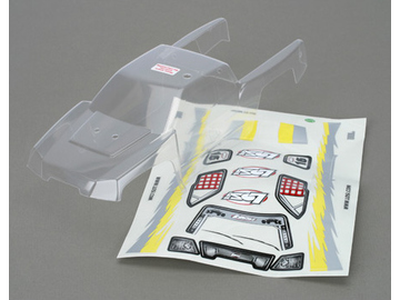 Losi Body, Clear with Sticker Sheet & Masks: Mini-DT / LOSB1319