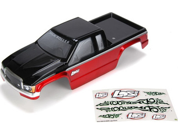 Losi Painted Body, Red with Stickers: Mini-HRL / LOSB1387