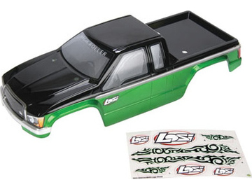 Losi Painted Body, Green with Stickers: Mini-HRL / LOSB1389