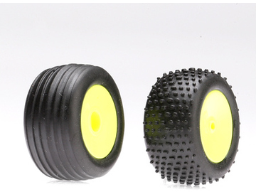 Losi přední a zadní kolo žluté (4): Micro-T/B/DT / LOSB1530