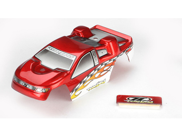 Losi karosérie nabarvená s polepy červená: Micro-T / LOSB1541