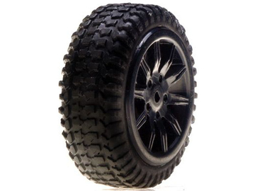Losi Tires, Mounted, Black: Micro Rally Losi Tires, Mounted, Black: Micro Rally / LOSB1584