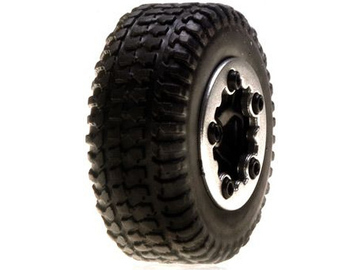Losi Tires, Mounted, Black: Micro Rally / LOSB1585