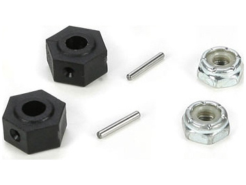 Losi XXX-SCT: Náboj kola s maticí a čepem (2): XXX-SCT / LOSB3497