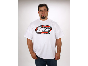 Losi triko krátký rukáv Worlds Team bílé XL / LOSP006XL
