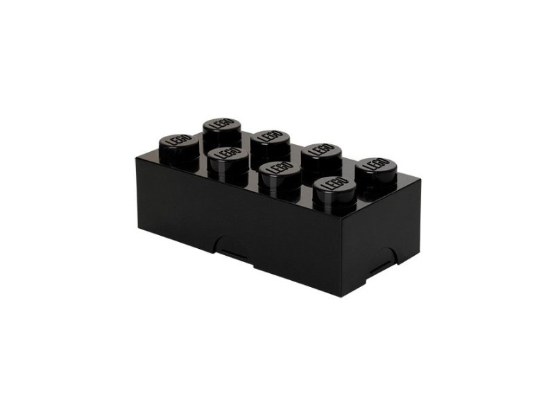 LEGO box na svačinu 100x200x75mm - černý