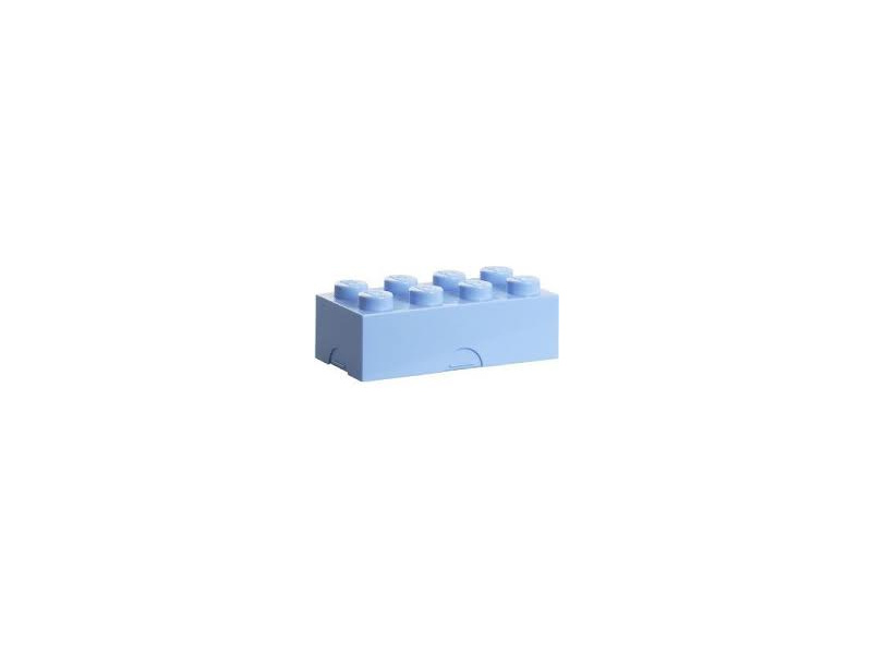 LEGO box na svačinu 100x200x75mm - světle modrý