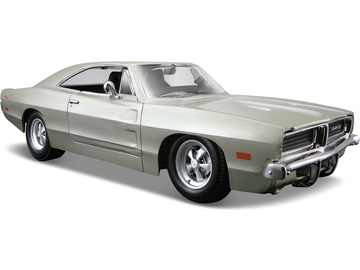 Maisto Dodge Charger R/T 1969 1:25 stříbrná Maisto Dodge Charger R/T 1969 1:25 stříbrná / MA-31256SL