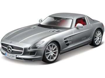 Maisto Mercedes-Benz SLS AMG 1:18 stříbrná Maisto Mercedes-Benz SLS AMG 1:18 stříbrná / MA-31389
