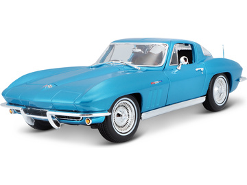 Maisto Chevrolet Corvette 1965 1:18 světle modrá metalíza Maisto Chevrolet Corvette 1965 1:18 světle modrá metalíza / MA-31640B