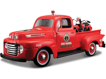 Maisto Harley-Davidson Custom - Ford F-1 Pick up 1948, EL Knucklehead 1936 1:24 / MA-32191