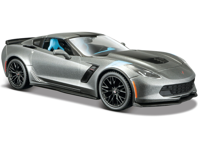 Maisto Corvette Grand Sport 2017 1:24 šedá metalíza MA-31516GY