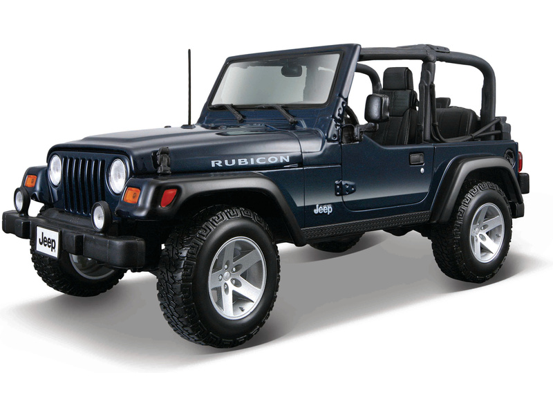 Maisto Jeep Wrangler Rubicon 1:18 modrá metalíza MA-31663B