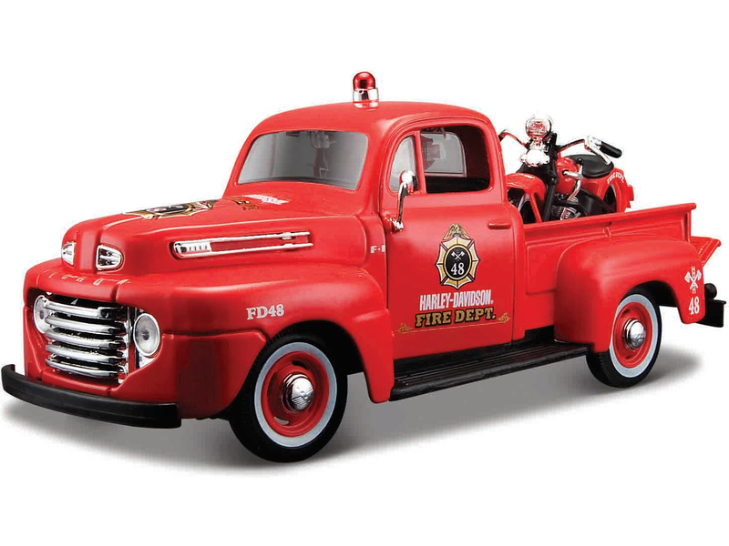 Maisto Harley-Davidson Custom - Ford F-1 Pick up 1948, EL Knucklehead 1936 1:24 MA-32191