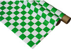 IronOnFilm covering checkered white/green 0.6x2m