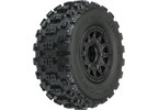 Pro-Line Wheels 2.2/3.0", Badlands MX M2 SC Tires, Raid H12mm Black Wheels (2)