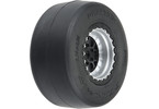 Pro-Line Wheels 1/16, Reaction Rear Tires, H8 Wheels Black/Silver (2)