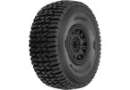 Pro-Line Wheels 2.4/3.3", Mirage TT Belted Tires, Raid Black Wheels (2)