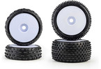 Pro-Line kolo 1:24 kobercové, přední Wedge, zadní Prism, disk bílý, Hex 7mm (4): Losi Micro-B