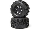 Pro-Line kolo s pneu 1:16 Trencher, disk Desperado 2.0 černý, Hex 12mm (2): Traxxas Mini Maxx
