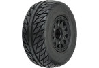 Pro-Line Wheels 2.2/3.0", Street Fighter SC Tires, Raid H12 Black Wheels (2)