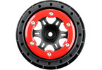 Pro-Line Wheels 2.2/3.0" Split Six Rear H12 Short Course Red/Black (2)
