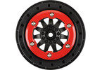 Pro-Line Wheels 2.2/3.0" F-11 H12 Short Course Red/Black (2)