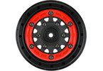 Pro-Line Wheels 2.2/3.0" Raid Bead-Loc H12/H14 SC Red/Black (2)