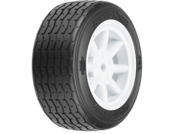 PROTOform Tires 1/10 Rear 26mm, White wheels (2) / PRM1014017