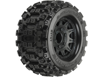 Pro-Line Wheels 2.8", Badlands MX28 Tires, Raid H12 Black Wheels (2) / PRO1012510
