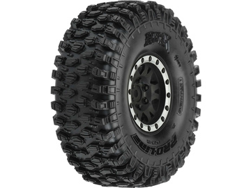 Pro-Line Wheels 1.9", Hyrax Predator Tires, Impulse H12 Black/Silver Wheels (2) / PRO1012812