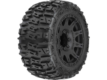 Pro-Line Wheels 3.8", Trencher LP Tires, Raid H17 Black Wheels (2) / PRO1017510