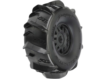 Pro-Line Wheels 2.4/3.3", Dumont Tires, H17 Black Wheels (2) / PRO1018910