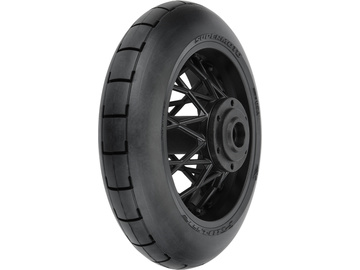 Pro-Line kolo s pneu 1:4 Supermoto zadní, disk černý: PM-MX / PRO1022310
