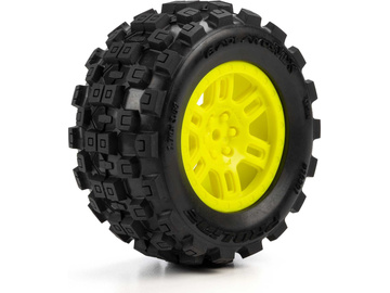 Pro-Line kolo 1:16 s pneu Badlands MX, disk Split Six žlutý, 12mm (2): Arrma Mini Kraton / PRO1030112