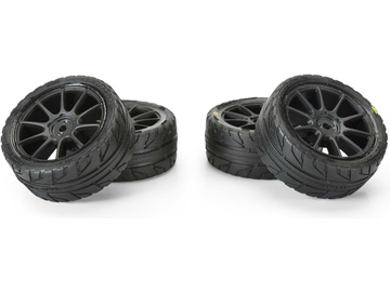 Pro-Line Wheel 1/14 Vector Tire MTD 12mm Black Mach 10 Wheel (4): Typhon Grom / PRO1032010