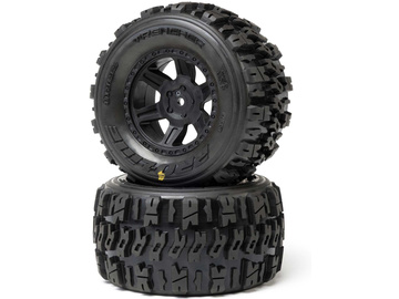 Pro-Line kolo s pneu 1:16 Trencher, disk Desperado 2.0 černý, Hex 12mm (2): Traxxas Mini Maxx / PRO1035810